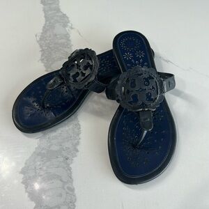 100% authentic Tori birch, Miller sandals in black